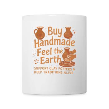 Handmade Feel the Earth kaufen - Tasse - Weiß - Vorne