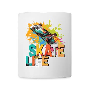 skateboard - Mug - white - Front