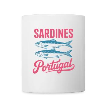 Bunte Sardinen Portugal Illustration - Tasse - Weiß - Vorne