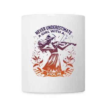Empowering Girl Violinist Illustration - Mug - white - Front