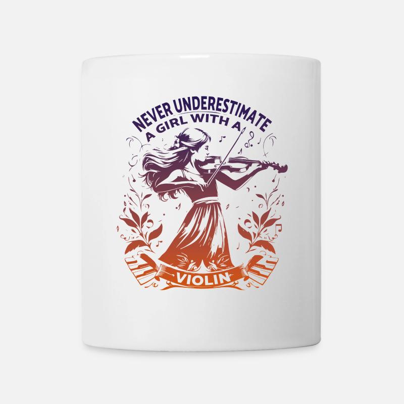 Autonomisation Fille Violoniste Illustration - Mug blanc - blanc