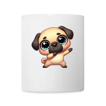 Cute Pug Dab Cartoon Pet Funny Dogs - Mug - white - Front