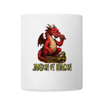 Ham is Dragon - Geek Humor / Gamer / RPG - Tasse - Weiß - Vorne