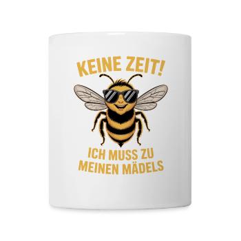 Bienen Keine Zeit Ich Muss Zu Meinen Mädels Imker - Tasse - Weiß - Vorne
