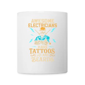 Tolle Elektriker haben Tattoos und Bärte - Tasse - Weiß - Vorne
