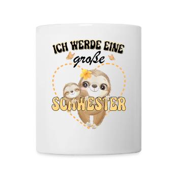 Nachwuchs Verkünden Ich Werde Große Schwester 2026 - Tasse - Weiß - Vorne
