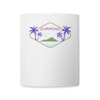 Curacao Palmen Inseltraum Karibik Urlaub Souvenir - Tasse - Weiß - Vorne