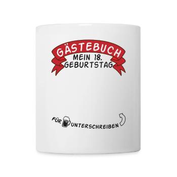 Livre d’or Mon idée cadeau d’anniversaire de 18 ans - Mug blanc - blanc - Devant