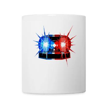 Blaulicht Sirene – Notfallwarnsystem - Tasse - Weiß - Vorne