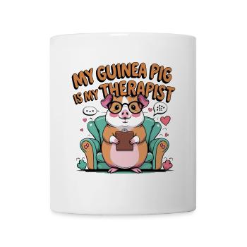 GUINEA PIG is my therapy - Mug - white - Front