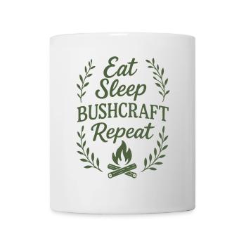 Eating Sleeping Bushcraft Repetition Prepper - Mug - white - Front
