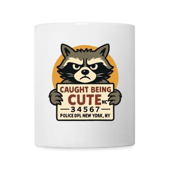 Waschbär Fahndungsfoto - Tasse - Weiß - Vorne