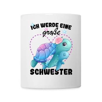 Nachwuchs Verkünden Ich Werde Große Schwester 2027 - Tasse - Weiß - Vorne