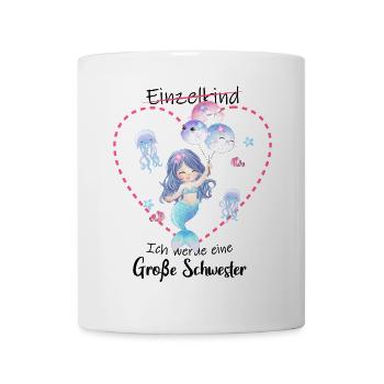 Nachwuchs Verkünden Ich Werde Große Schwester 2027 - Tasse - Weiß - Vorne
