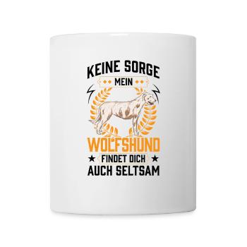 Irischer Wolfshund findet dich seltsam - Tasse - Weiß - Vorne