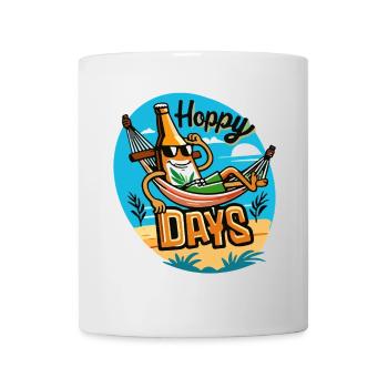 Happy Days Drôle Bière Dictons Plage d’été - Mug blanc - blanc - Devant