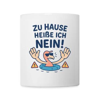 À la maison, mon nom n’est pas drôle de bébé - Mug blanc - blanc - Devant