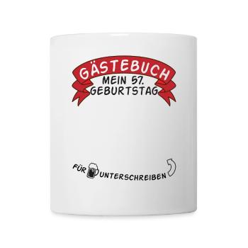 Livre d’or Mon idée cadeau 57e anniversaire - Mug blanc - blanc - Devant
