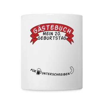 Livre d’or Mon idée cadeau d’anniversaire 20 ans - Mug blanc - blanc - Devant