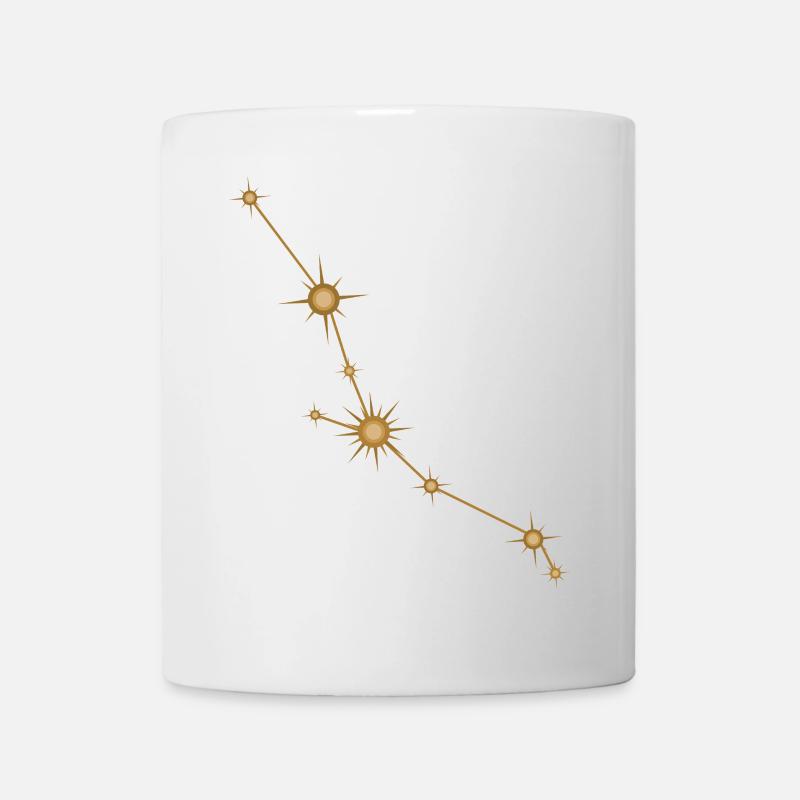 Star Constellation Taurus Zodiac Birth Sign Golden - Mug - white