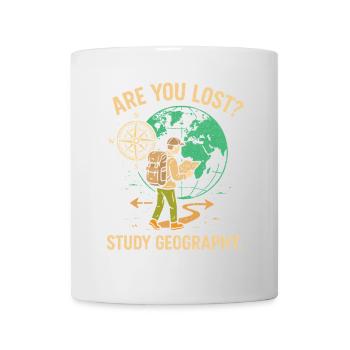Haben Sie sich verlaufen? Geographie studieren - Tasse - Weiß - Vorne