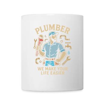 Klempner Wir machen Ihr Leben leichter - Tasse - Weiß - Vorne