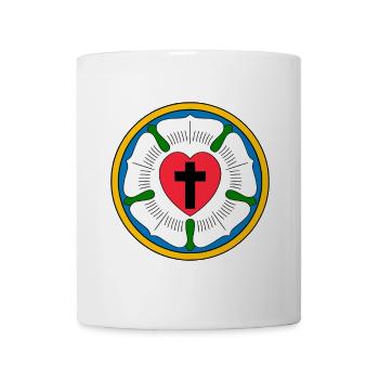 Luther Rose Symbole Sceau et armoiries Martin Luther - Mug blanc - blanc - Devant