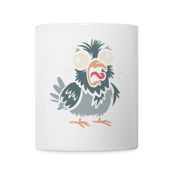 Lustige Taube als comic und cartoon für Vogelfans - Tasse - Weiß - Vorne