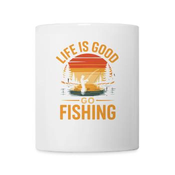 La vie est belle - allez pêcher Angel Angler - Mug blanc - blanc - Devant