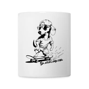 Planche à roulettes, Planche à roulettes - Mug blanc - blanc - Devant