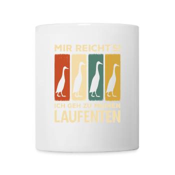 J’en ai assez, je vais à mes canards qui courent - Mug blanc - blanc - Devant