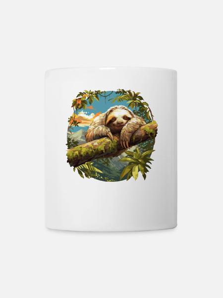 Faultiere Faultier - Tasse - Weiß