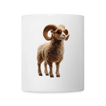 Bélier mouflon Bélier Mouton sauvage Mouton mâle - Mug blanc - blanc - Devant