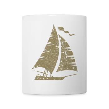 Minimalist Sailboat Sailing Sailing Yacht Sea - Mug - white - Front
