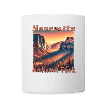 Parc national de Yosemite Randonnée dans la nature Sun Grunge - Mug blanc - blanc - Devant