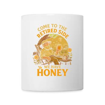 Komm auf die Rentnerseite Wir haben Honig - Tasse - Weiß - Vorne