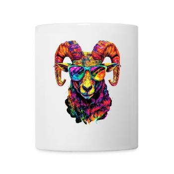 Bélier mouflon Bélier Mouton sauvage Mouton mâle - Mug blanc - blanc - Devant