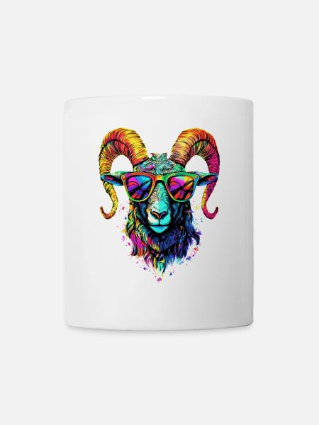 Ariete muflone Ariete Pecora Selvatica Pecora Maschio - Tazza - bianco