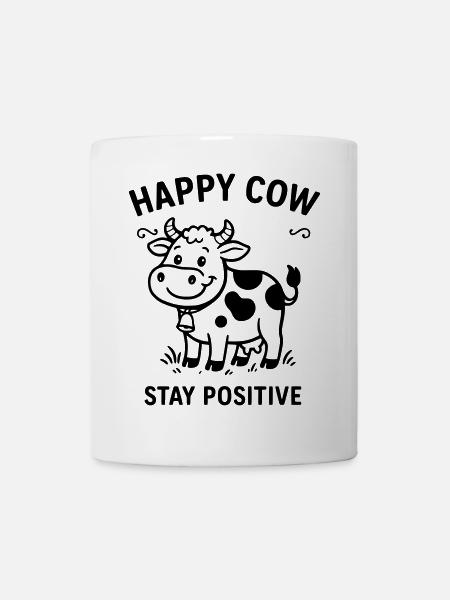 happycow - Tasse - Weiß