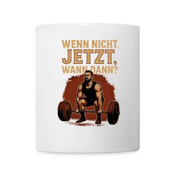Bodybuilder Fitness Studio Sport Motivation - Tasse - Weiß - Vorne