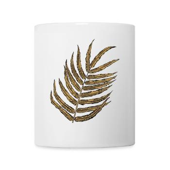 Elegant Golden Plant Illustration - Mug - white - Front