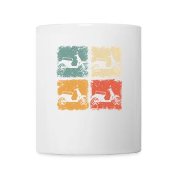 Vintage Roller Moped Für Roller Fahrer - Tasse - Weiß - Vorne