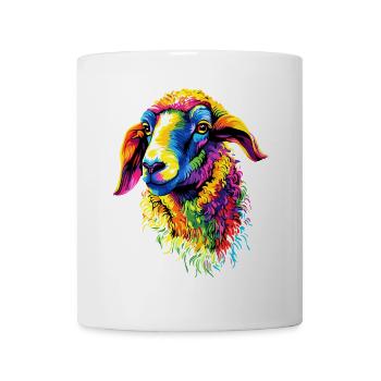 Mouton Agneau Mouton Mouton domestique Berger Mouton doux - Mug blanc - blanc - Devant
