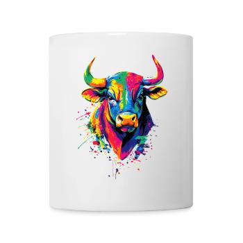 Stier Bulle Ochse Rind Bauernhof Kuh Taurus Bullen - Tasse - Weiß - Vorne