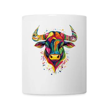 Stier Bulle Ochse Rind Bauernhof Kuh Taurus Bullen - Tasse - Weiß - Vorne