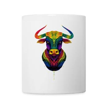 Stier Bulle Ochse Rind Bauernhof Kuh Taurus Bullen - Tasse - Weiß - Vorne