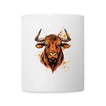 Stier Bulle Ochse Rind Bauernhof Kuh Taurus Bullen - Tasse - Weiß - Vorne