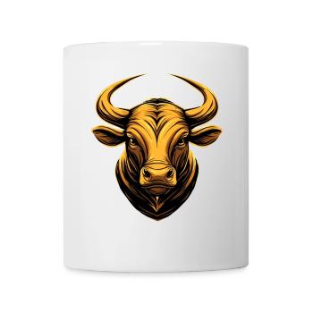 Stier Bulle Ochse Rind Bauernhof Kuh Taurus Bullen - Tasse - Weiß - Vorne