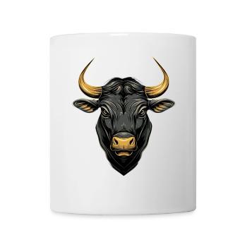 Stier Bulle Ochse Rind Bauernhof Kuh Taurus Bullen - Tasse - Weiß - Vorne