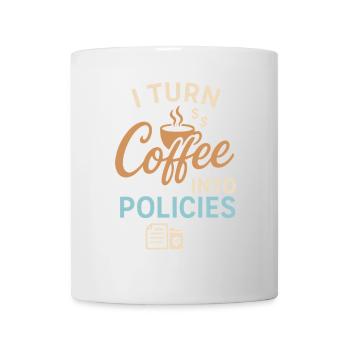 Ich mache Kaffee zu Politiken - Tasse - Weiß - Vorne